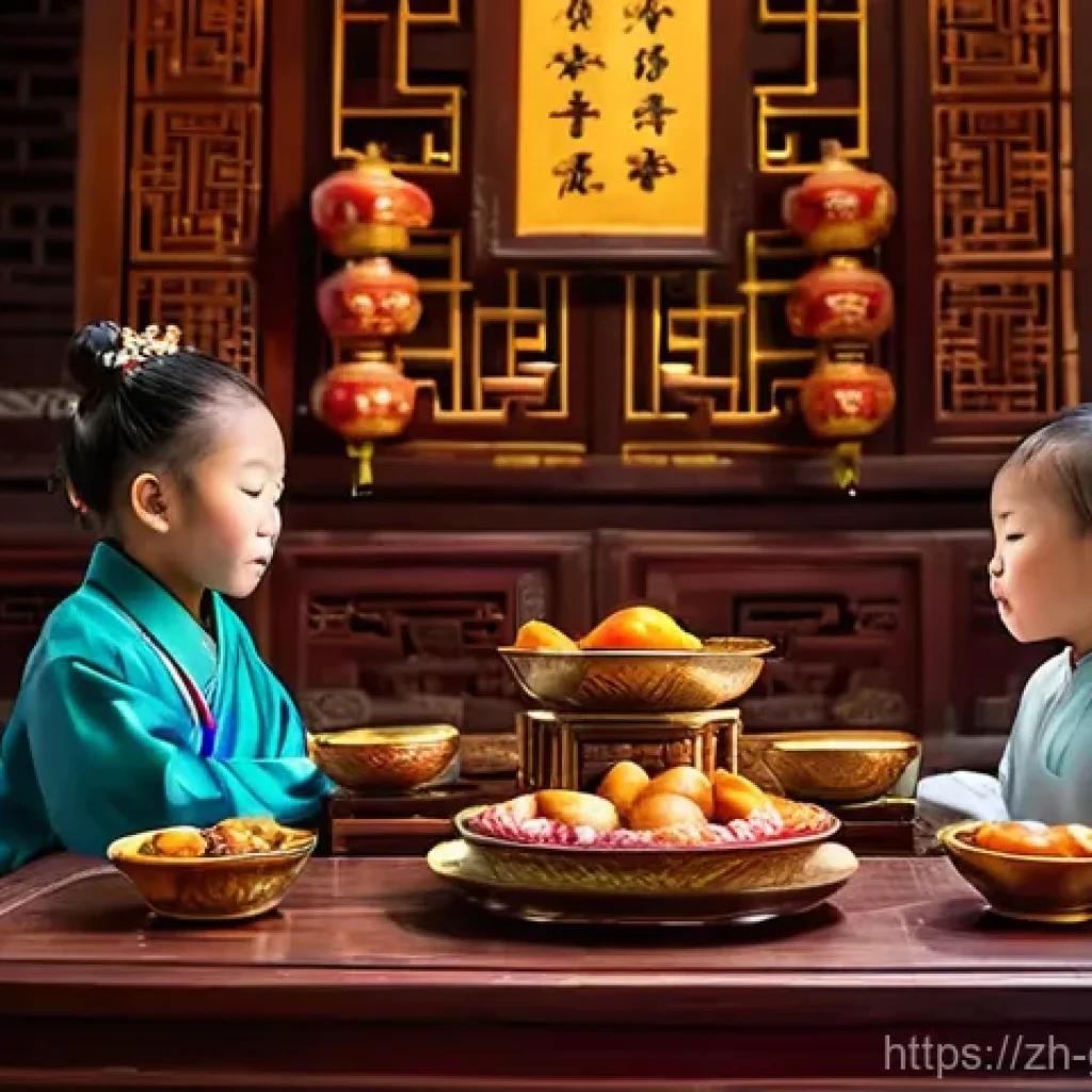 문중 제사 - **Traditional Ancestral Worship in an Ancestral Hall**
    A serene and respectful multi-generationa...
