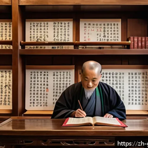 이씨 족보 - A detailed, traditional Chinese family genealogy scroll scene set in an ancient study room with wood...
